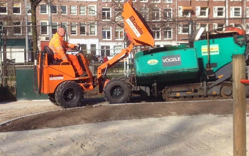 Amsterdam aanbrengen groen asfalt